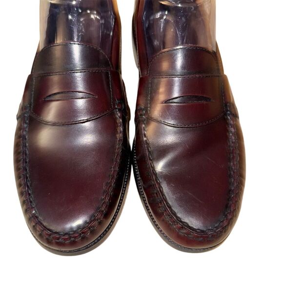 Bostonian Men's Penny Loafers Burgundy Leather Size 8 M - Picture 1 of 11